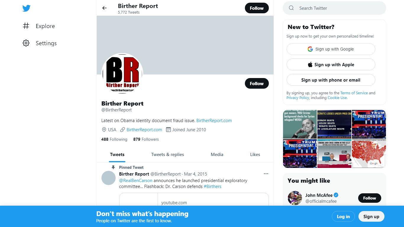 Birther Report (@BirtherReport) | Twitter