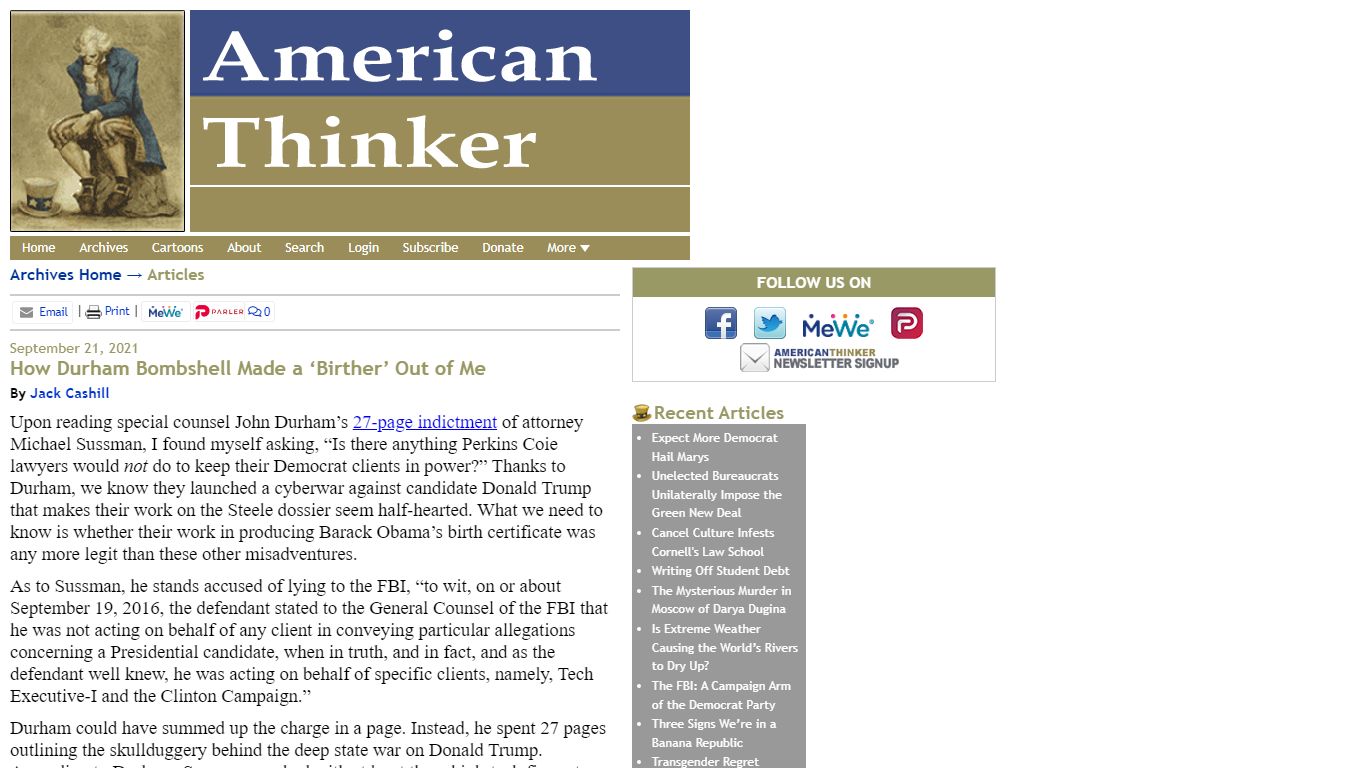 How Durham Bombshell Made a ‘Birther’ Out of Me